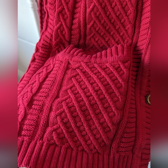 Deep red chunky vintage sweater - Size M - Picture 3 of 7